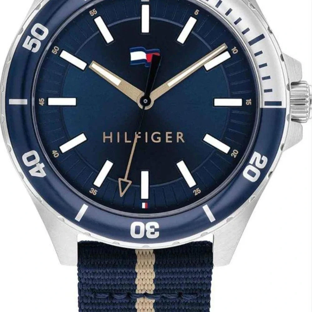 Tommy Hilfiger Men's Blue Sports Watch‎ Made With Recycled Plastic